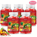 Five Bottles, Ahete Fruit & Vegetable Gummies, Nutritional Supplement - Low Calorie, Nutritional Upgrade, Suitable for All Ages!Suitable for Gifting At Christmas.