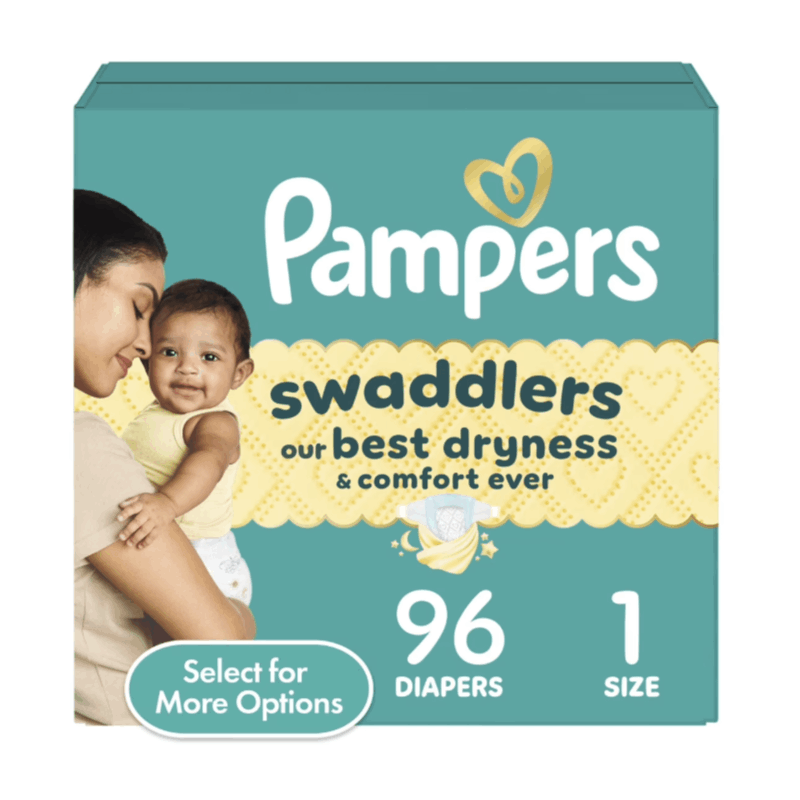 Pampers Swaddlers Diapers, Size 1, 96 Count
