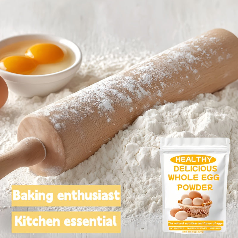 Say Goodbye to Fragile, Hard-To-Store Fresh Eggs! One Spoonful of Powder Equals One Egg, Allowing You to Enjoy The Nutrition of Eggs Anytime, Anywhere. Perfect for Baking, Cooking, Or Making Baby Food!
