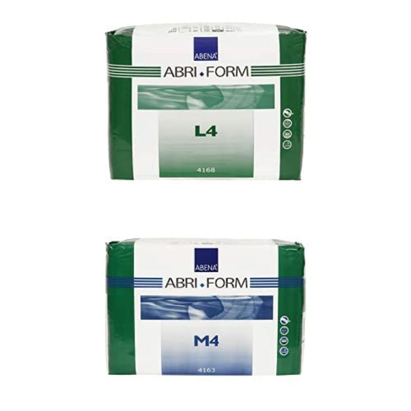 Bundle of Abri-Form Comfort Level 4 Large 12 Count + Abri-Form Comfort Level 4 Medium 14 Count
