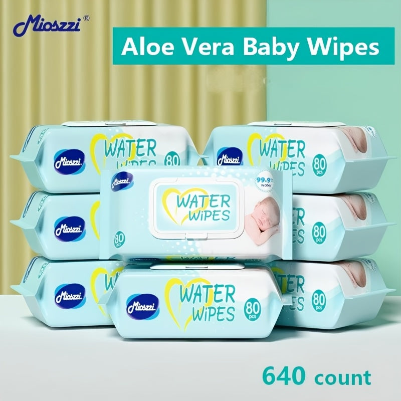640\u002F1280 Count Baby Wet Wipes, Pure Water Formula, Alcohol And Fragrance-Free, Aloe Vera Soothing, Moisturizing Non-Drying, Gentle on Delicate Baby Skin, Safe for Daily Use