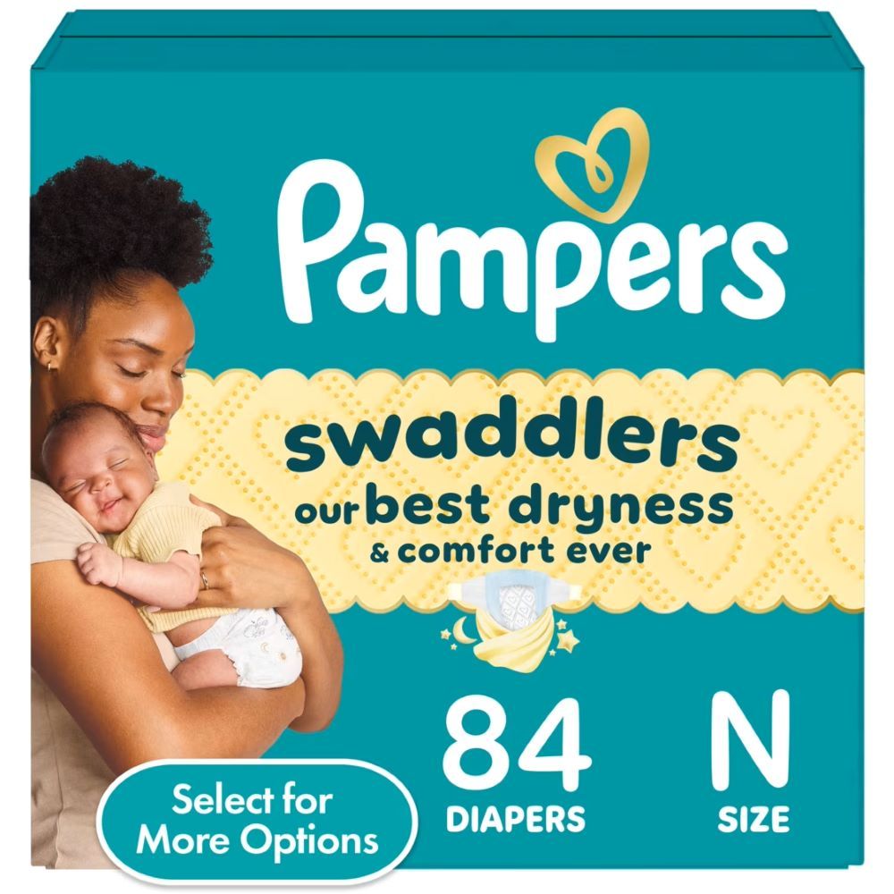 Pampers Swaddlers Baby Diapers Size Newborn, 84 Count