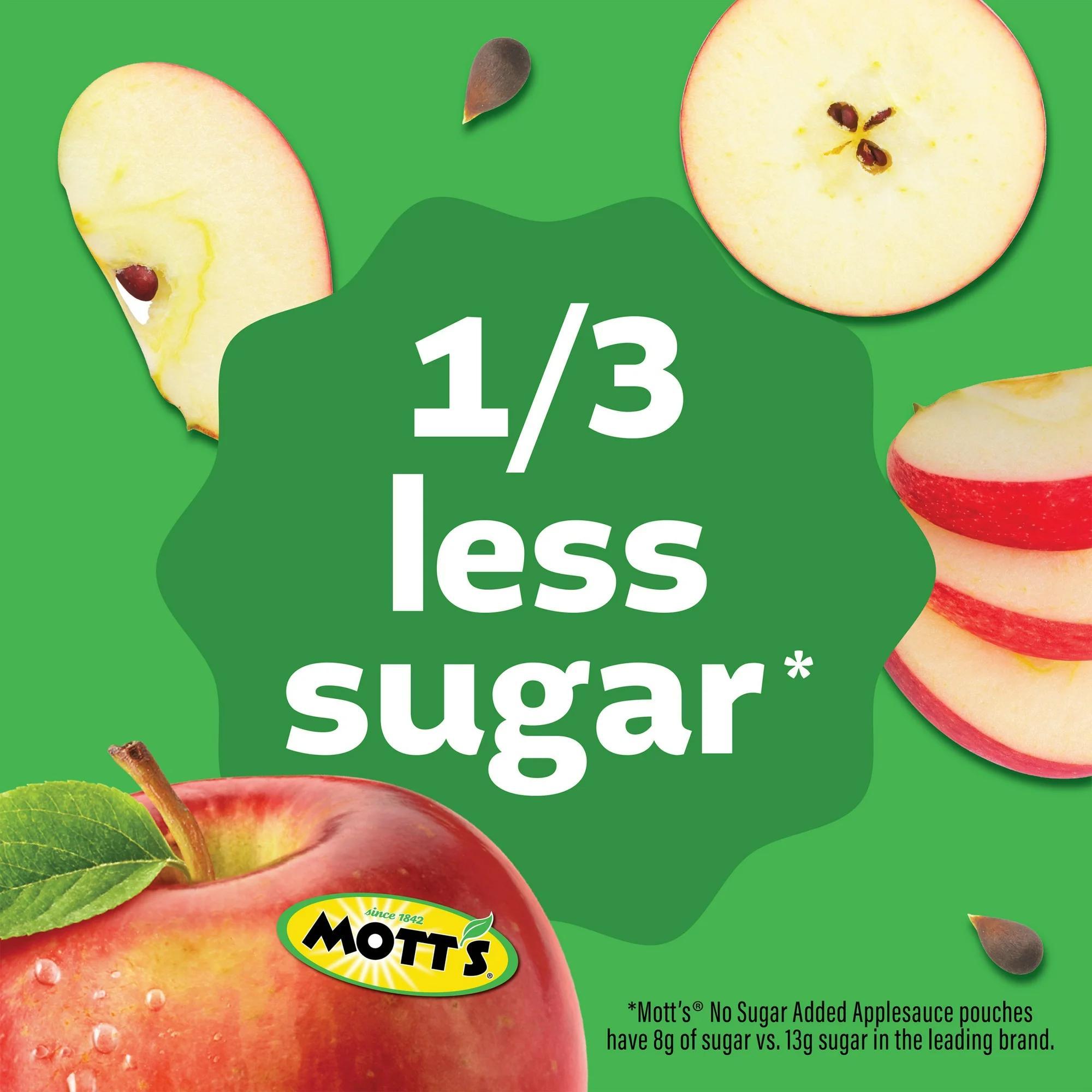 Mott's No Sugar Added Applesauce, 3.9 oz Cups, 6 Count (7 Pack)