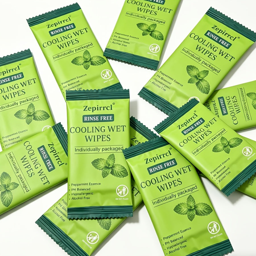 3\u002F6Boxes Disposable Boxed Cooling Wipes | Individually Wrapped Cooling Wipes | Soft And Gentle | Perfect for Wiping Away Sweat And Cooling Down During Summer Outdoor Activities | Convenient Packaging | Ideal for Fitness, Travel