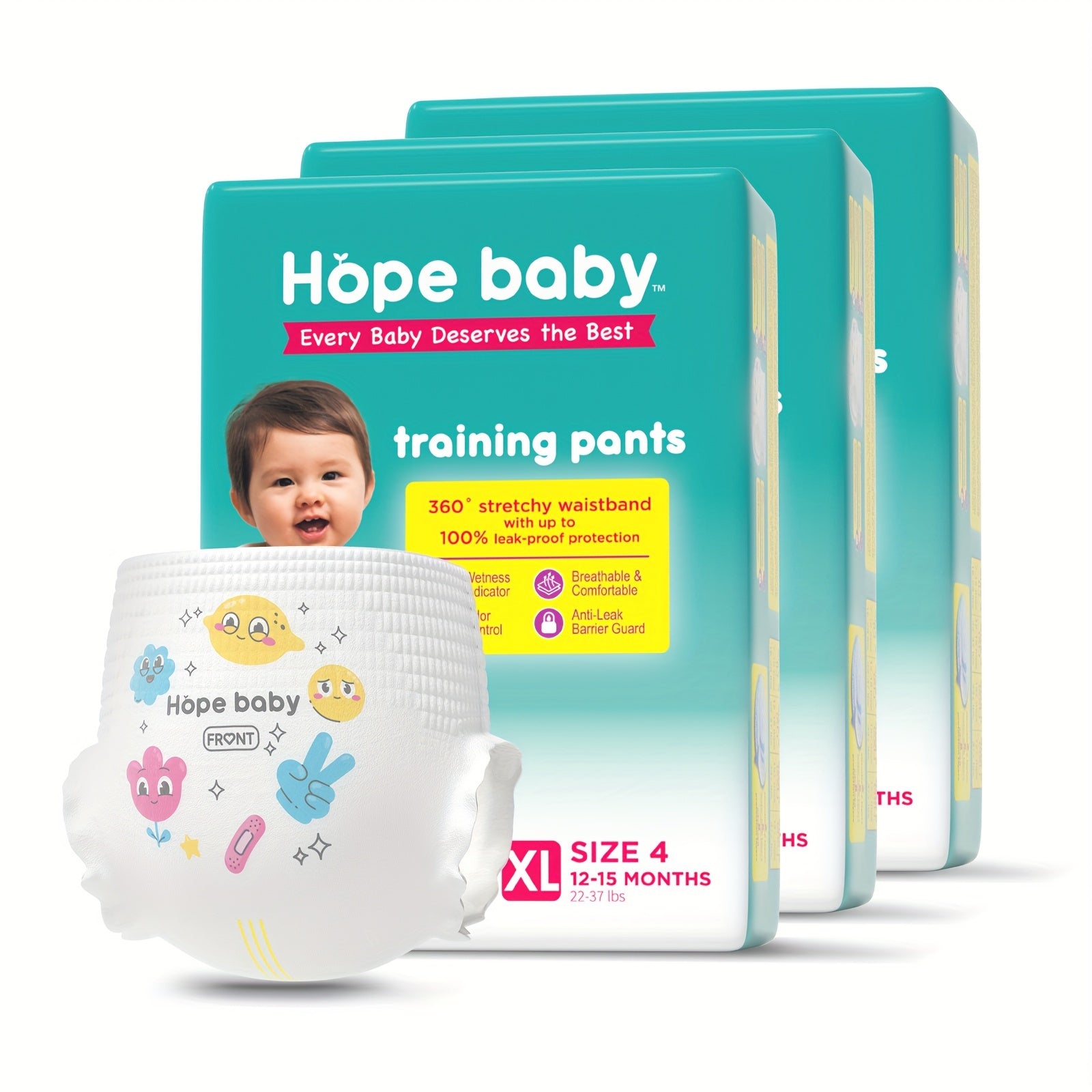 204 Count Baby Pull Ups 2T-3T (16-28 LBS), Premium Training Underwear, Baby Diapers Toddler Potty Training Pants, Hypoallergenic with Skin, Pack of 3, As Halloween, Chrismas Gift