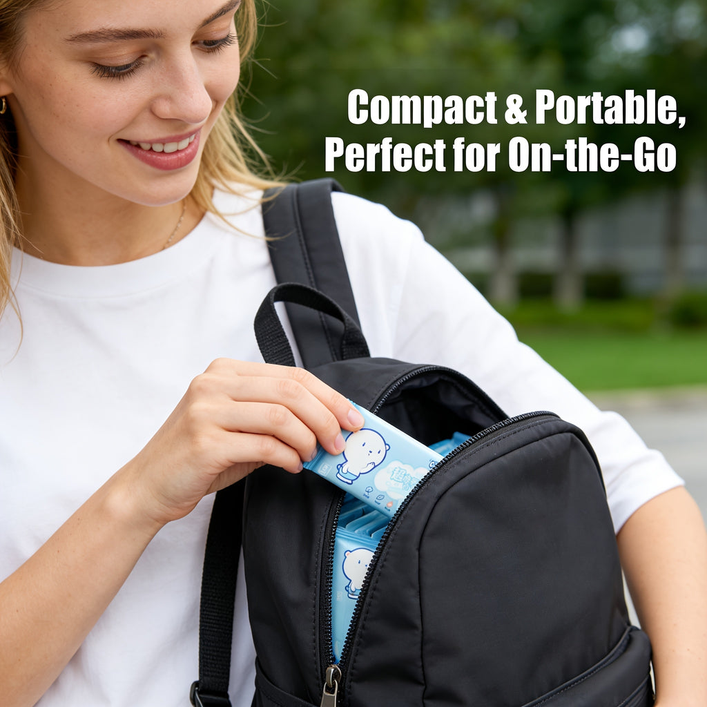 24 Packs Of 196pcs Portable Mini Wipes for Children, Students And Pets Removable Cleaning And Hygiene Wipes