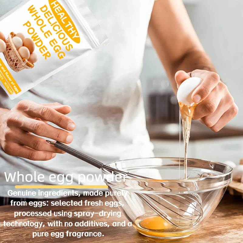 Say Goodbye to Fragile, Hard-To-Store Fresh Eggs! One Spoonful of Powder Equals One Egg, Allowing You to Enjoy The Nutrition of Eggs Anytime, Anywhere. Perfect for Baking, Cooking, Or Making Baby Food!