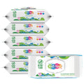 Wet Nap Hand and Face Cleansing Wipes Disposable Plant-Based Wet Wipes Gentle Fragrance Free Formula for Sensitive Light Beige Paraben-Free and Alcohol-Free 90 Count Pack of 6
