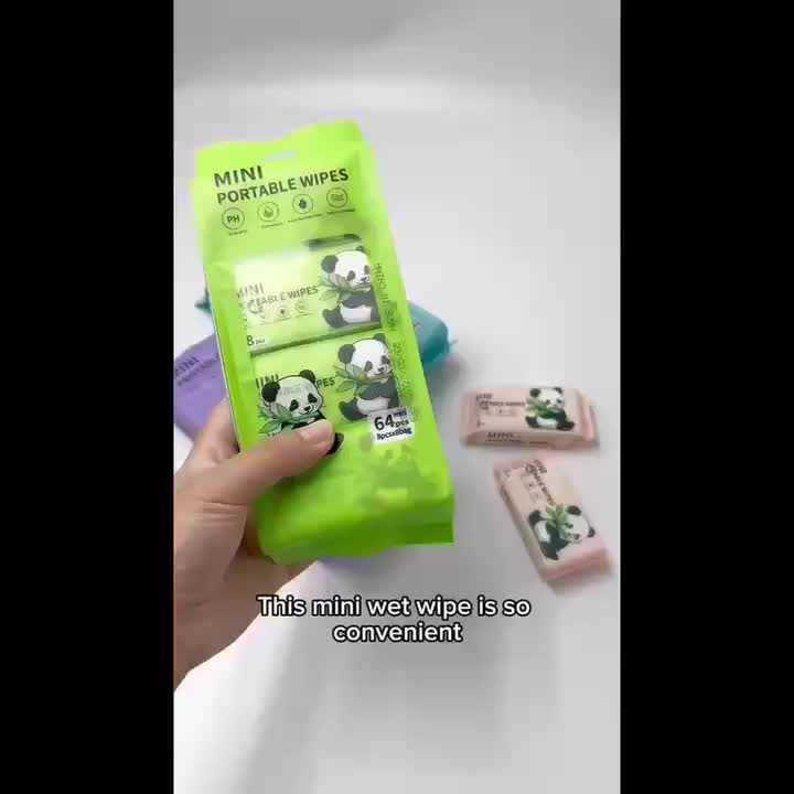 64pcs mini portable wet wipes, alcohol-free disposable wet towels, suitable for both men and women, suitable for use when going out or traveling, facial cleaning tools.Suitable to be put in a Christmas stocking.Also suitable for pets to use.