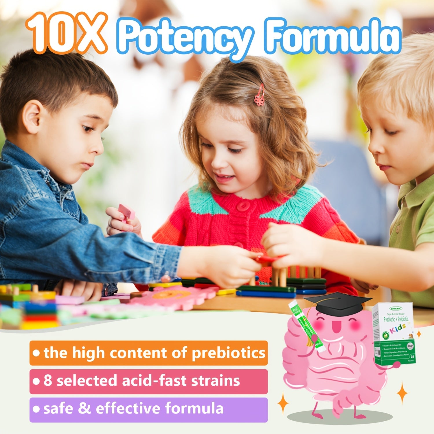 NATURE TARGET Toddler & Kids Probiotic Powder | 8 Clinically Proven Strains, 5B CFU, 200Mg Prebiotics | Aids Digestion, Balances Gut Flora | Tasteless, Easy-To-Dissolve | 30-Day Supply (1 Packet\u002FDay) | Local Warehouse