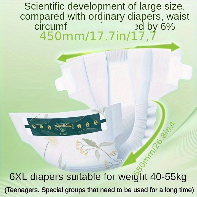 Cool Xiaoquan XXXXXXL Diapers for 40-110 Lbs (Boys and Girls), Plus Size 5XL for Chubby Babies, Adhesive-Type Children's Diapers, Youth Nighttime Diapers